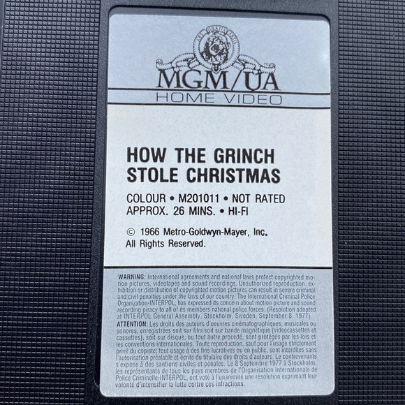 Dr. Seuss How The Grinch Stole Christmas! VHS Animated - Picture 4 of 4